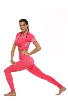 ZESTAW SPORTOWY TOP LEGGINSY BEZSZWOWE Z9601 L