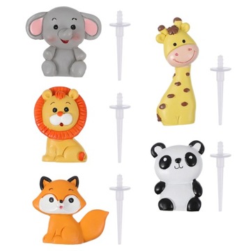 Zwierzęta z dżungli figurki do dekoracji tortów