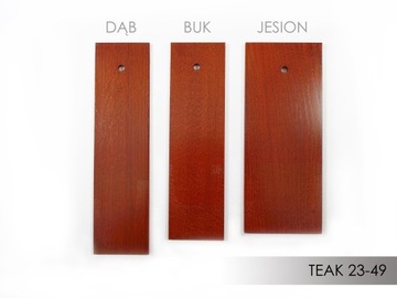 Próbka koloru Teak 2349 Sopur na drewnie Mebgod