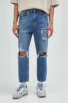 PULL & BEAR SPODNIE RIPPED JEANS Y5T XXJ__34