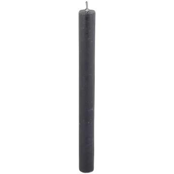 Świeca prosta tradycyjna CANDRA ciemno szara 23,5 cm bez zapachowa