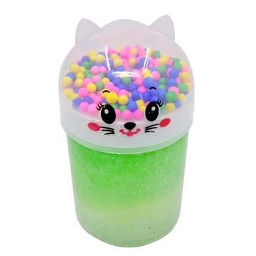 ПЛАСТИКОВЫЙ МИШКА С ШАРИКАМИ СЛИЗИ