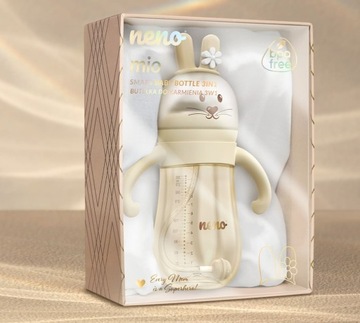 NENO MIO CREAM INNOWACYJNY KUBEK BIDON BUTELKA Z OBCIĄŻONĄ SŁOMKĄ 300ml