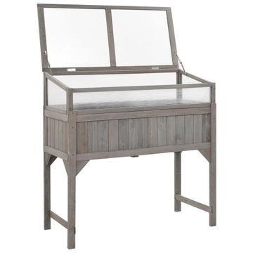 vidaXL Inspekt na podwyższeniu, 110x54x120 cm, lite drewno jodłowe