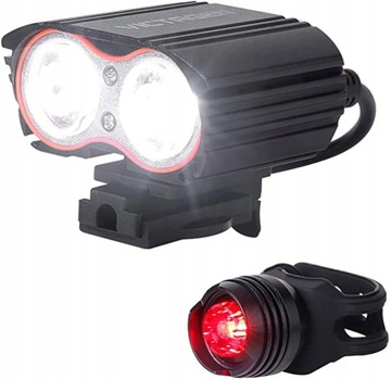Rower przednie światło rowerowe wodoodporne 2lampy