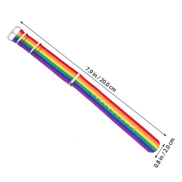 BRANSOLETKA LGBT NA PASKU TĘCZOWA OPASKA PASEK DO ZEGARKA DW