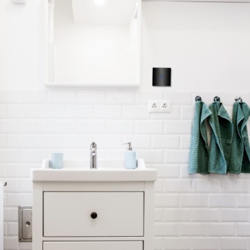 СЕНСОРНОЕ СТЕКЛО ВЫКЛЮЧАТЕЛЬ СВЕТА ОДИНОЧНЫЙ ЧЕРНЫЙ СВЕТОДИОД ЗАКАЛЕННОЕ СТЕКЛО