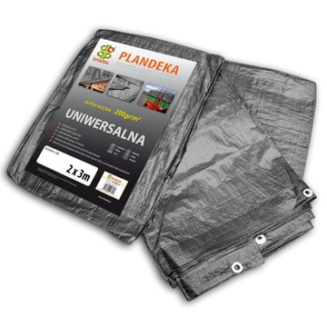 Plandeka wzmacniana Gray 200g 6 x 8m Bradas