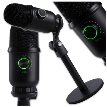 Mikrofon do Komputera Pojemnościowy DAY GAMINGOWY Studyjny KARAOKE USB
