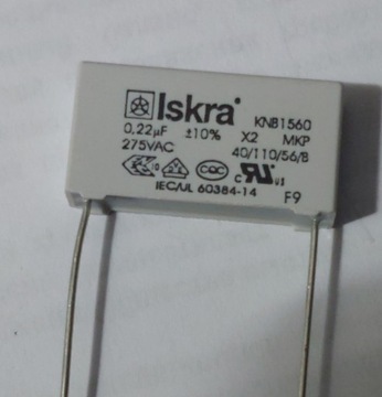 Kondensator 220nF 0,22uF 275V MKP X2 3 sztuki ISKRA