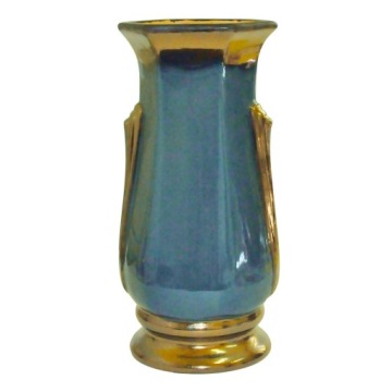 Wazon Ceramiczny Niebiesko-Złoty Wys. 30cm