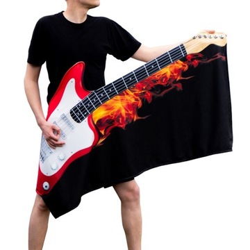 RĘCZNIK PLAŻOWY KĄPIELOWY NA PLAŻĘ BASEN GITARA