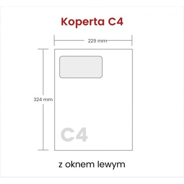 KOPERTY C4 BIAŁE Z LEWYM OKNEM 250 SZTUK