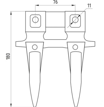 Двойной байонет со стеблем BIZON Z056 505002005 505