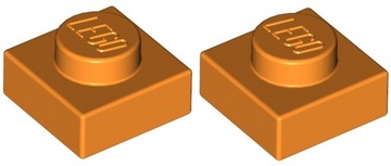 LEGO Płytka 1x1 Pomarańczowa (3024/4524929) x2
