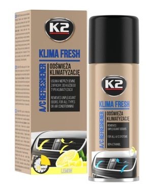 KLIMA FRESH K2 ODŚWIEŻACZ KLIMATYZACJI LEMON 150ml K222