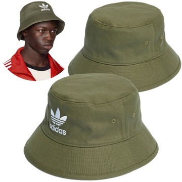 KAPELUSZ BUCKET HAT ADIDAS DAMSKI MĘSKI CZAPKA PLAŻOWA KHAKI OSFM