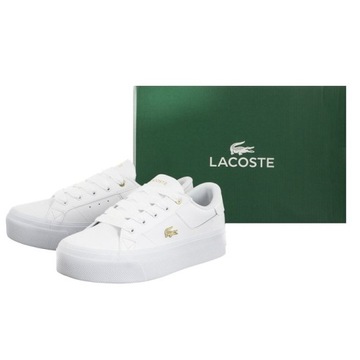 Buty Sneakersy Damskie Lacoste Ziane Platform 124 2 Cfa Białe