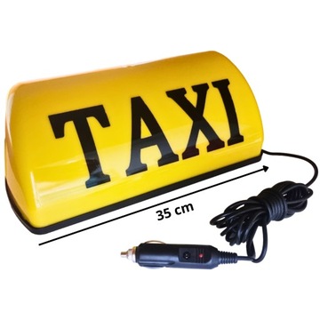 ФОНАРЬ ТАКСИ С МАГНИТОМ, ЖЕЛТЫЙ СИГНАЛ, БОЛЬШОЙ С ВИЛКОЙ ДО 180 КМ/Ч