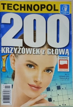 Krzyżówki 200 KRZYŻÓWEK Z GŁOWĄ 11/2023 TECHNOPOL