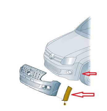 ASO VW МОЛДИНГ БАМПЕРА НАКЛАДКА KRAWEDZI ПОДКРЫЛЬНИКИ 2HH853728 