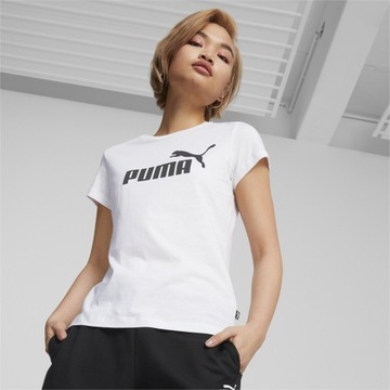 t-shirt damski puma sportowy koszulka bawełniana z nadrukiem r m