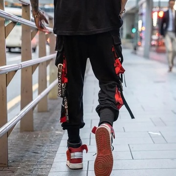 Y2k Pants Men's Harajuku Cargo Pants Hit Color Str