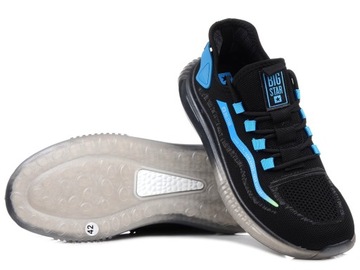 Buty męskie sportowe Big Star NN174450 tekstylne czarne sznurowane 43