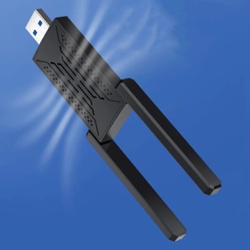 WIFI USB-АДАПТЕР СЕТЕВАЯ КАРТА 2x ДВУХДИАПАЗОННАЯ АНТЕННА 5 ГГц 2,4 ГГц 1200 МБ/с