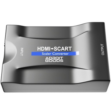 Адаптер AdroitGoods HDMI-SCART — с кабелем питания — преобразователь