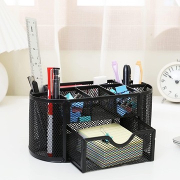 НАСТОЛЬНЫЙ ОРГАНАЙЗЕР МЕТАЛЛИЧЕСКИЙ ЯЩИК ДЛЯ ИНСТРУМЕНТОВ КОНТЕЙНЕР ДЛЯ РУЧКИ С ЯЩИКОМ