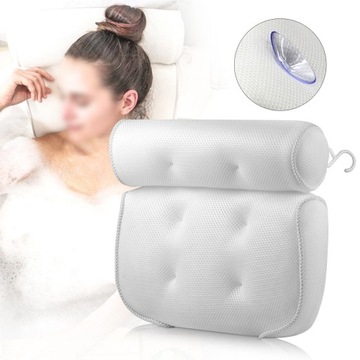 ПОДУШКА ДЛЯ ВАННЫ, РАССЛАБЛЯЮЩИЙ ПОДГОЛОВНИК ДЛЯ ВАННЫ, С ПРИСОСАМИ