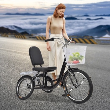 Трехколесный велосипед 20 дюймов с модулем защиты от опрокидывания или грузоподъемностью 150 кг.