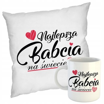 PODUSZKA KUBEK NADRUK DZIEŃ BABCI DZIADKA PREZENT