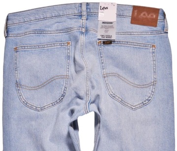 LEE spodnie SKINNY blue REGULAR jeans LUKE _ W32 L34