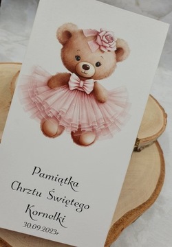 Сувенир Святого Крещения Белый денежный ящик Мишка Тедди