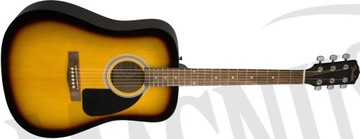 6-струнная акустическая гитара Fender, правая, Sunburn