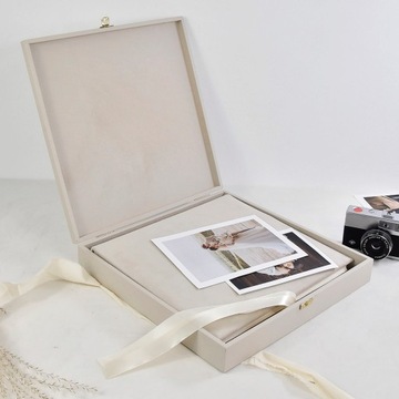 ALBUM WELUROWY na zdjęcia + OPAKOWANIE Z grawerem ŚLUB pamiątka prezent