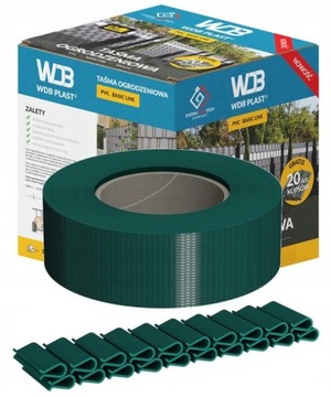 TAŚMA OGRODZENIOWA PREMIUM WĄSKA 4,75x50m NA OGRODZENIA PANELOWE 3D ZIELONA