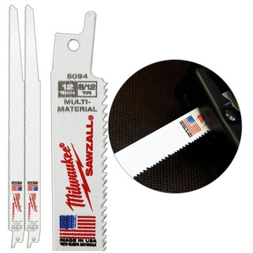 Brzeszczot Uniwersalny Drewna Metalu PVC Piły Szablastej 300mm Zestaw 2szt