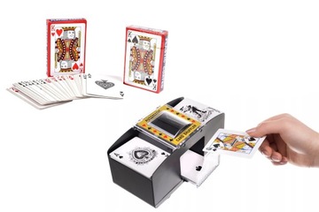 МЕГА ПОКЕРНЫЙ НАБОР: тасователь, автоматический тасователь + 2 колоды карт.