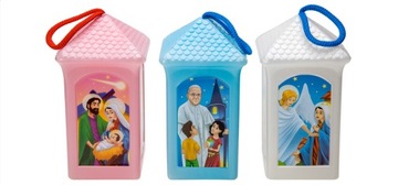 LAMPION RORATNI PLASTIKOWY NA RORATY JAKOŚĆ LED MIGAJĄCY mix adwentowy