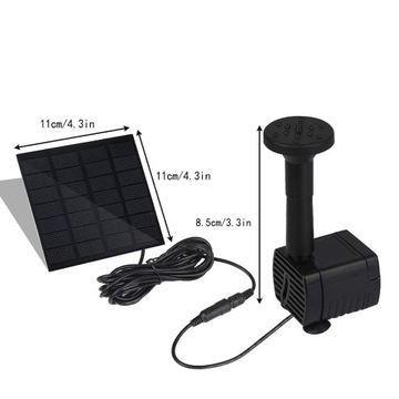 СОЛНЕЧНЫЙ НАСОС ФОНТАННЫЙ НАСОС С СОЛНЕЧНОЙ ПАНЕЛЬЮ + 6 НАСОС 1,5 Вт
