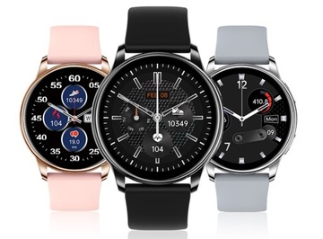 PIĘKNY SMARTWATCH ZEGAREK DAMSKI TEMPERATURA PULS