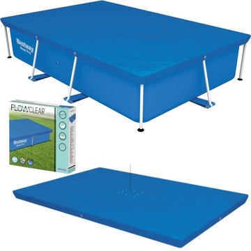 OSŁONA NA BASEN BESTWAY PROSTOKĄTNA 259x170 CM DUŻA POKRYWA PLANDEKA OGRÓD