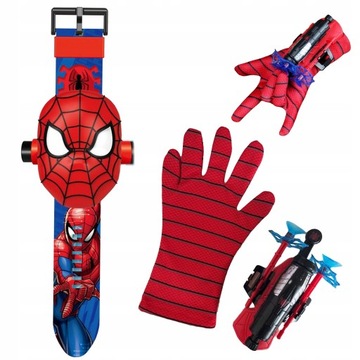 SPIDERMAN RĘKAWICA WYRZUTNIA SIECI ZEGAREK 3D