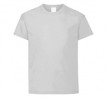 KOSZULKA DZIECIĘCA T-SHIRT BLUZKA JASNO SZARA 7 LAT 122 CM MODEL:K107