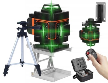 POZIOMICA LASEROWA LASER KRZYŻOWY STATYW 2xBATERIA