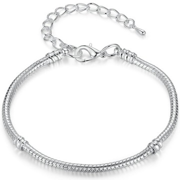 Bransoletka do CHARMS beads MODUŁOWA srebrna