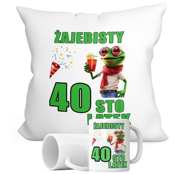 PODUSZKA KUBEK PREZENT 30 40 50 60 URODZINY FACET